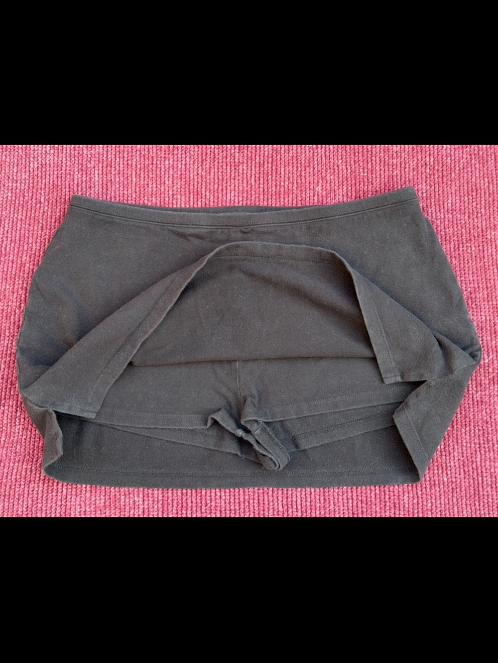 Express Black Ribbed Mini Skirt - Picture 3 of 4